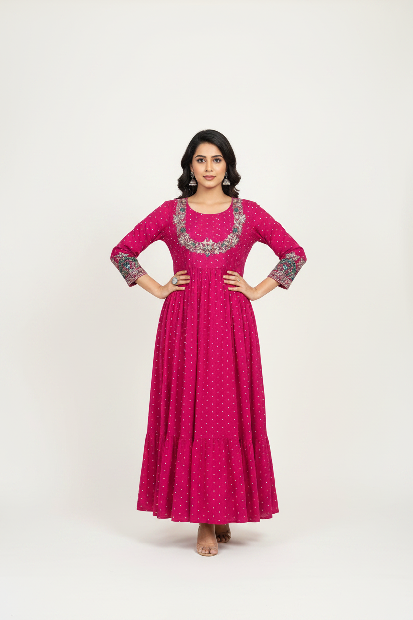 TSG76-Mul Chanderi Top