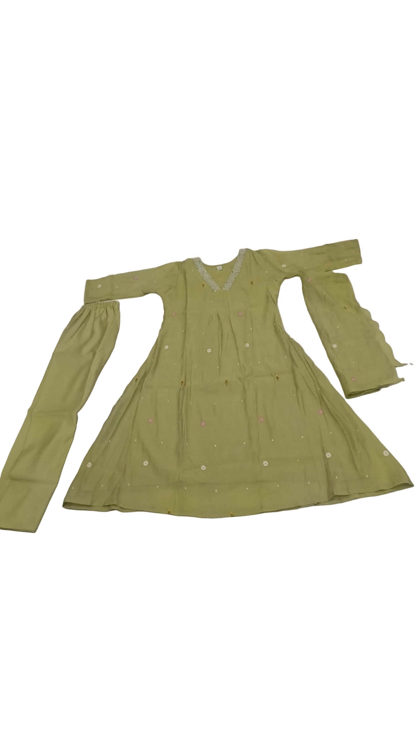 KAH18 - Mul chanderi A-line 3 Piece set