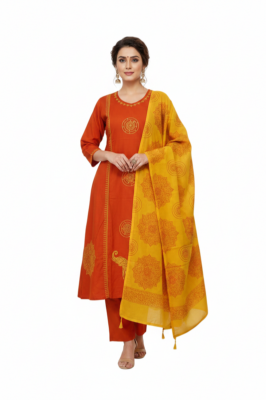 KSG79 - Cotton A-line 3 Piece Set