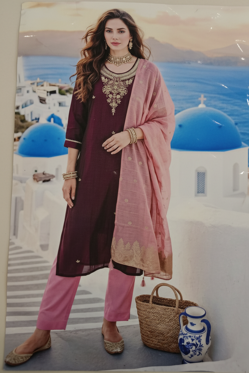 KIK15 - Roman silk 3 Piece Set
