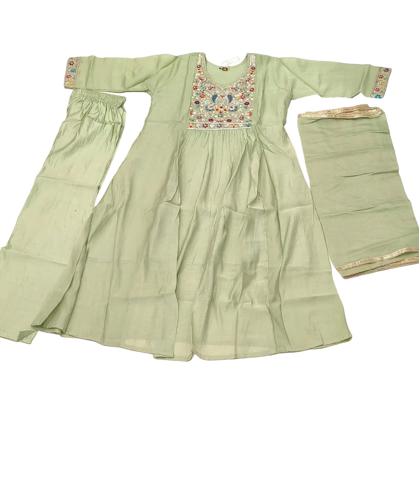 KZC03 Mul Chanderi 3 Piece Set
