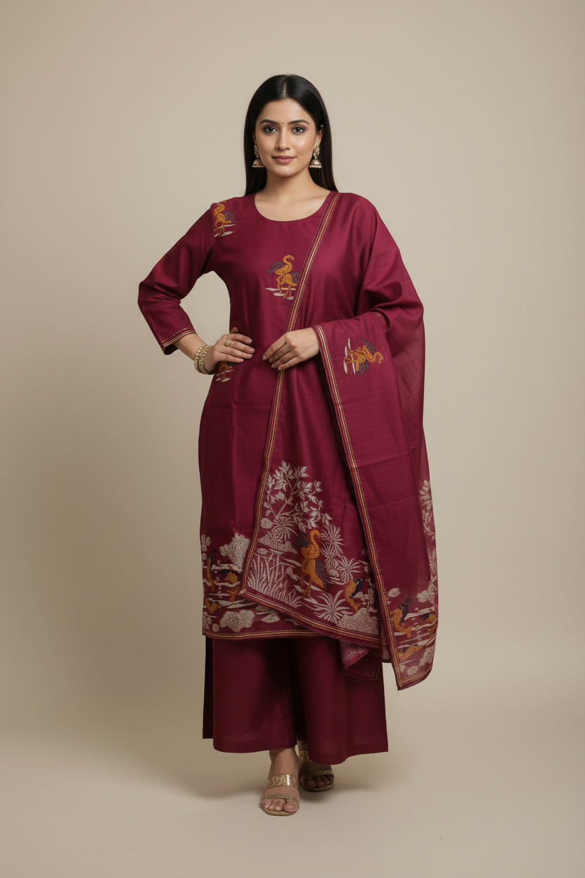KAH21 - Jamdani 3 Piece  set