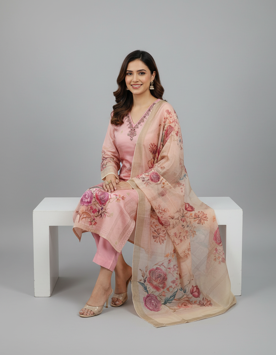 KST11 - Banarasi tissue 3 Piece set