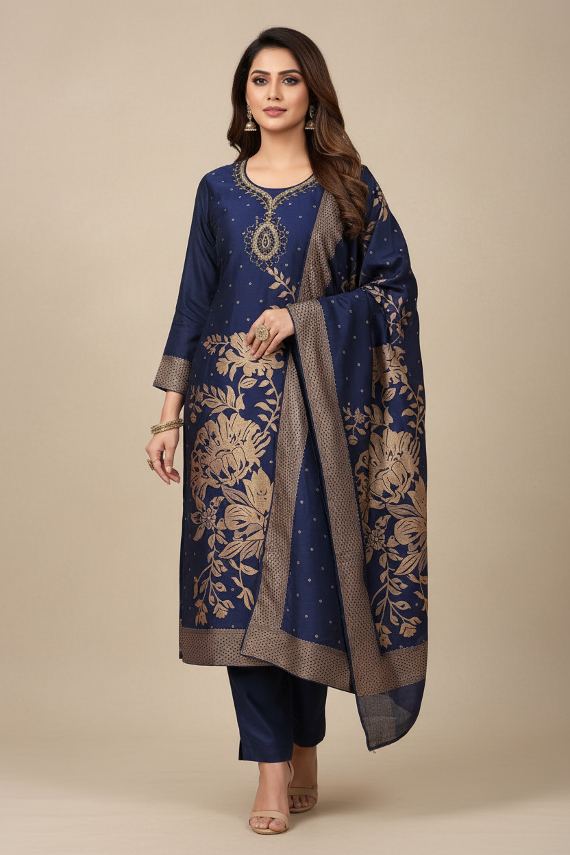 KZC09 Soft Silk jacquard 3 Piece Set