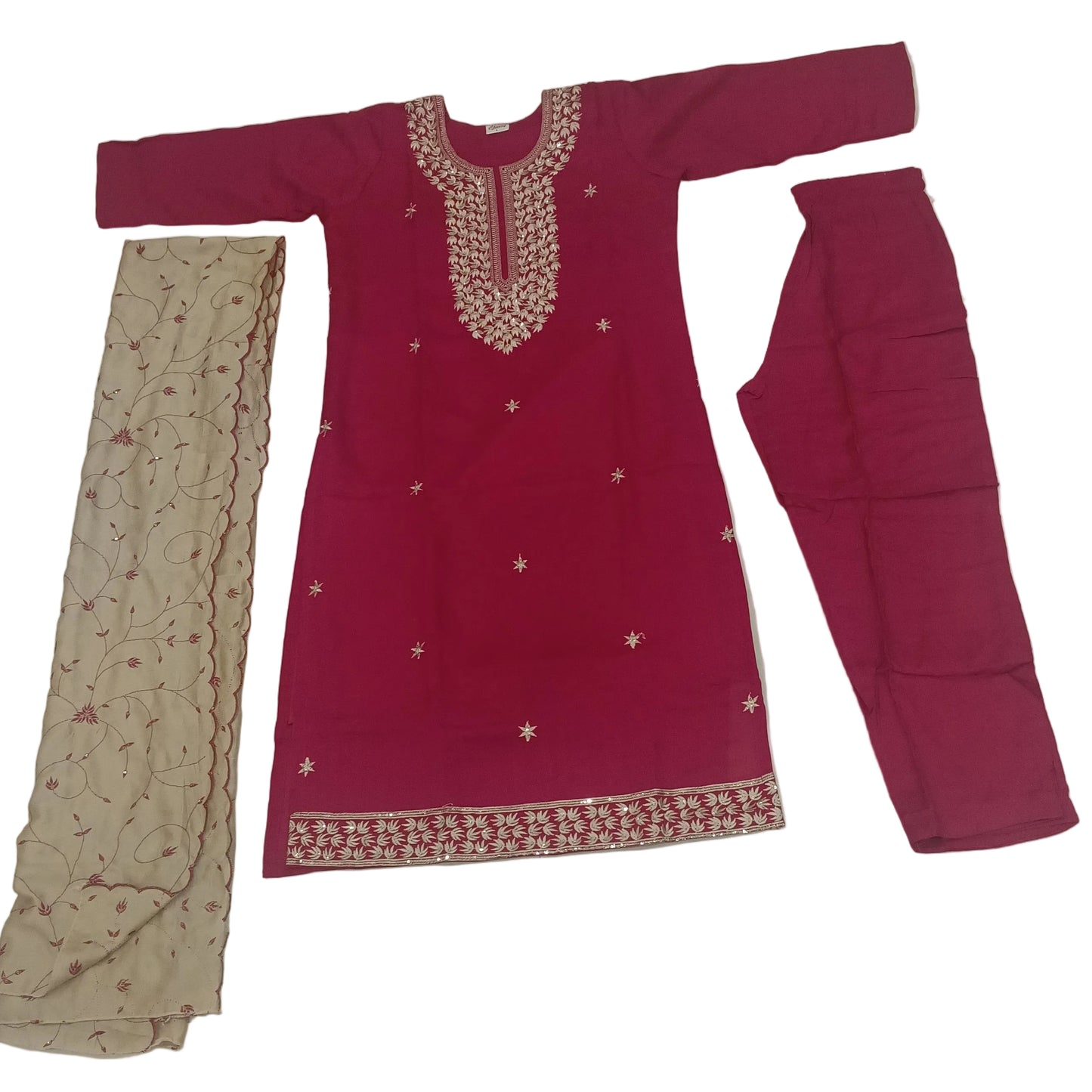 KAH28 - Vichitra silk 3 Piece set