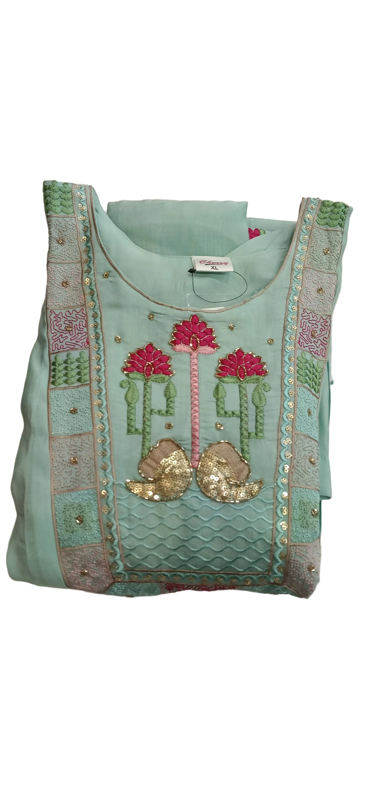 KAH15 Mul chanderi 3 Piece Set