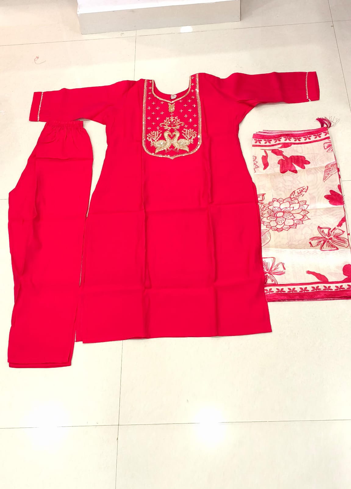 KIK03 mul chanderi 3 piece set