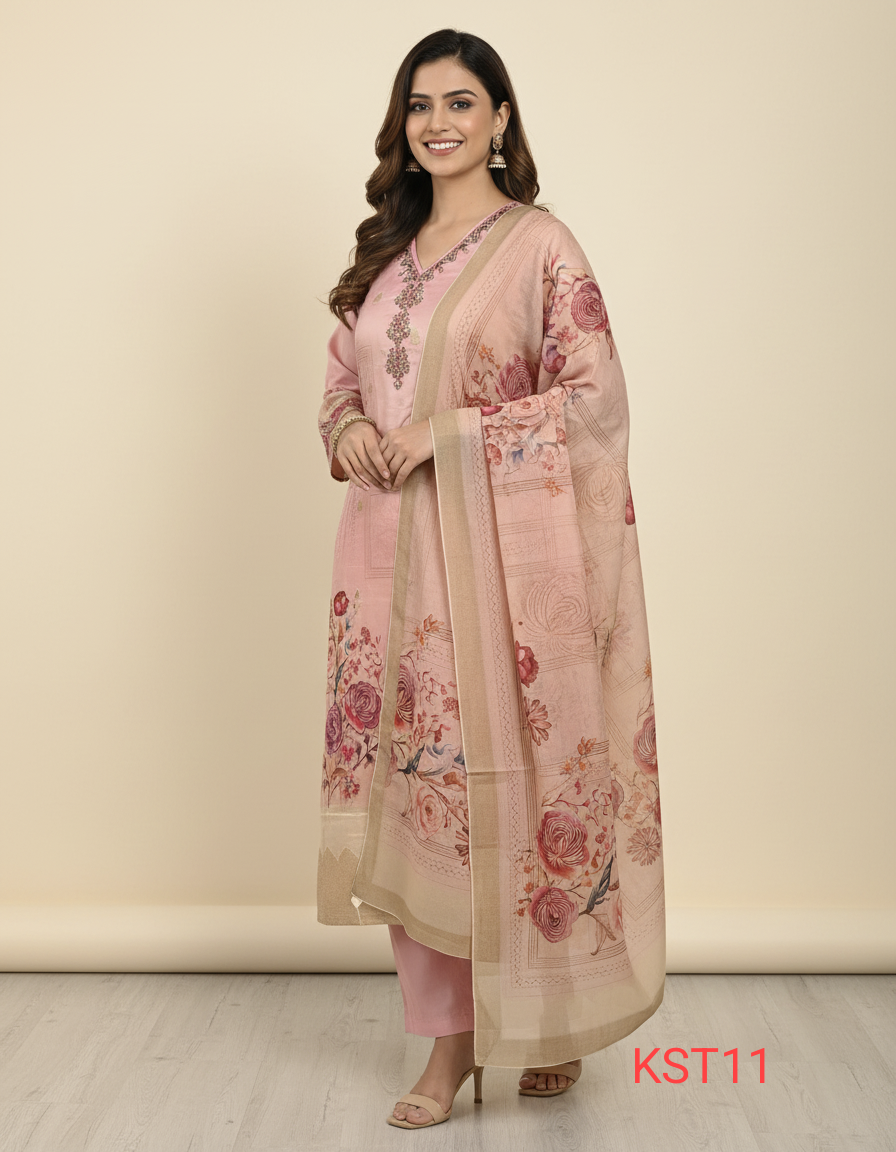 KST11 - Banarasi tissue 3 Piece set