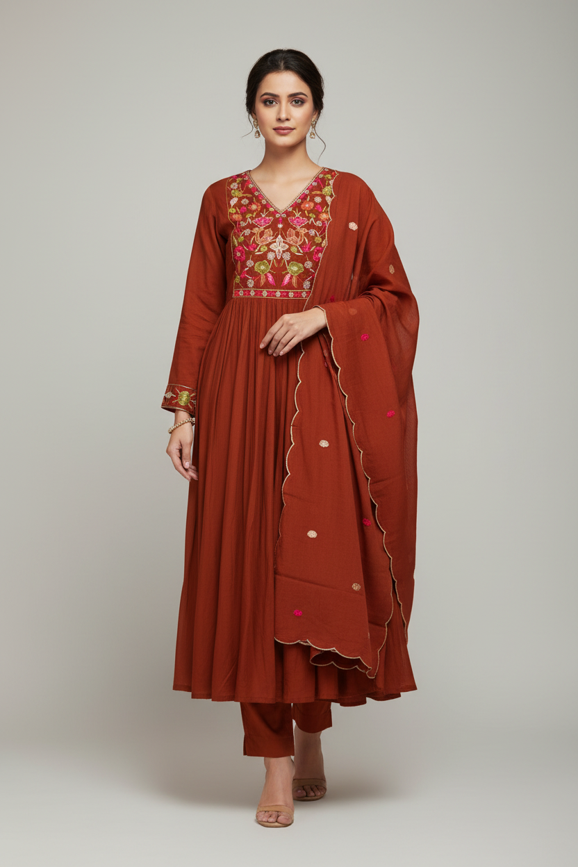 KVA77 MulChanderi 3 Piece Set