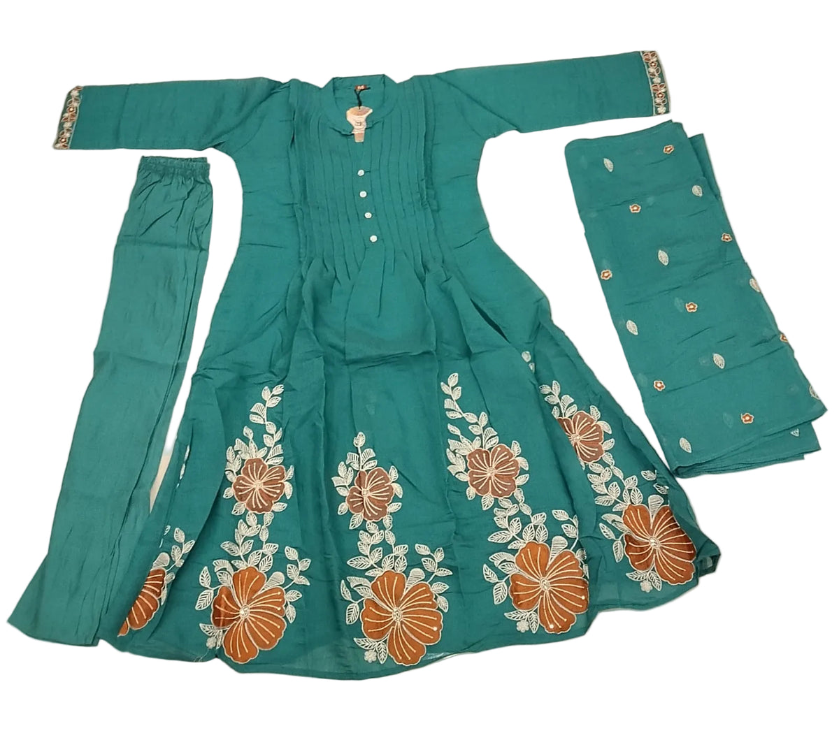 KZC07 Mul Chanderi 3 Piece Set