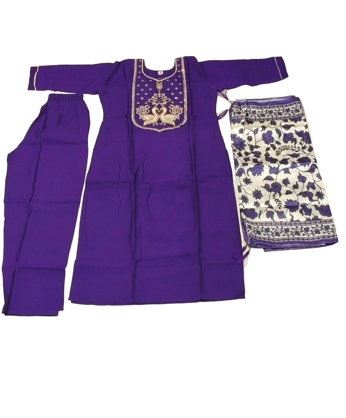 KIK03 mul chanderi 3 piece set
