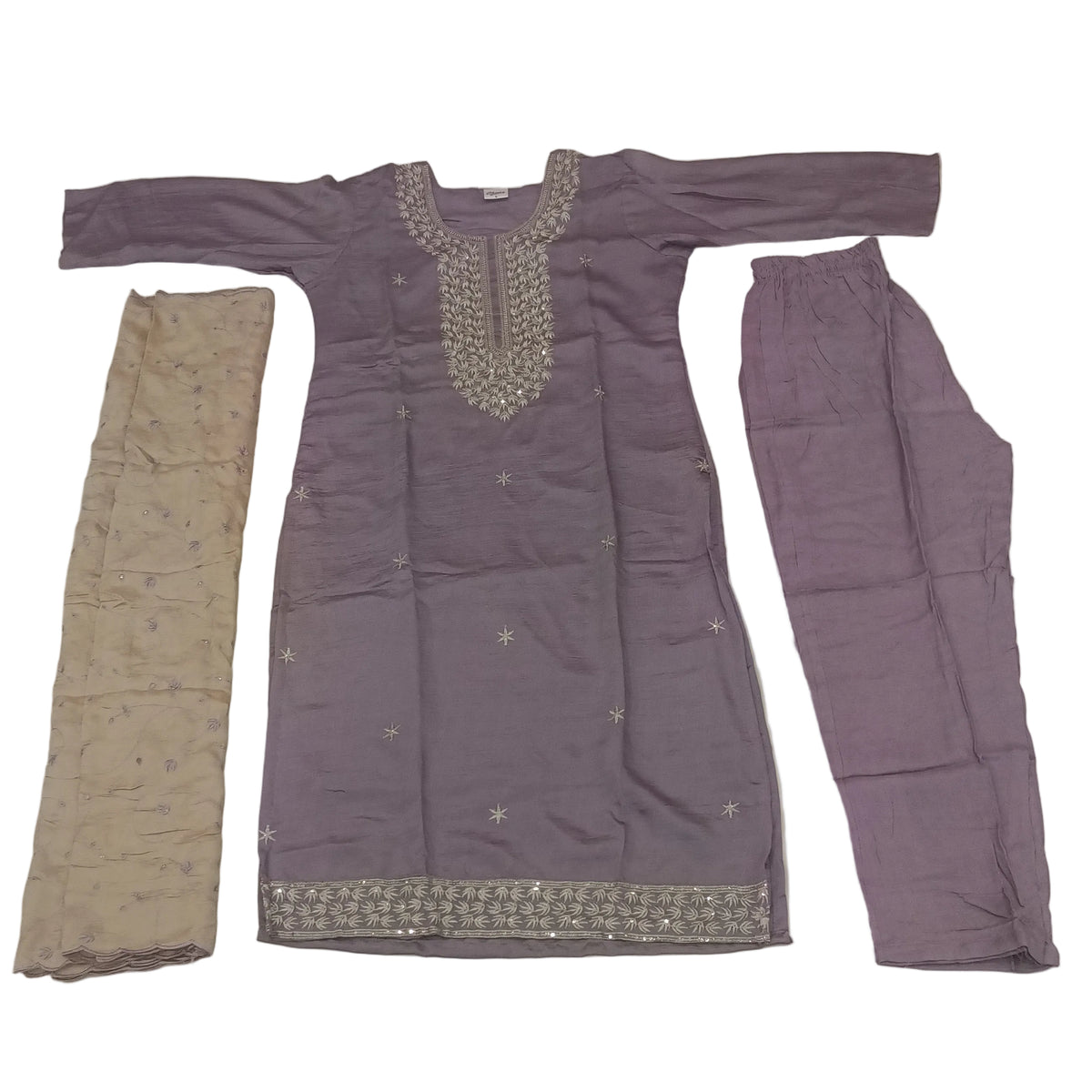 KAH28 - Vichitra silk 3 Piece set