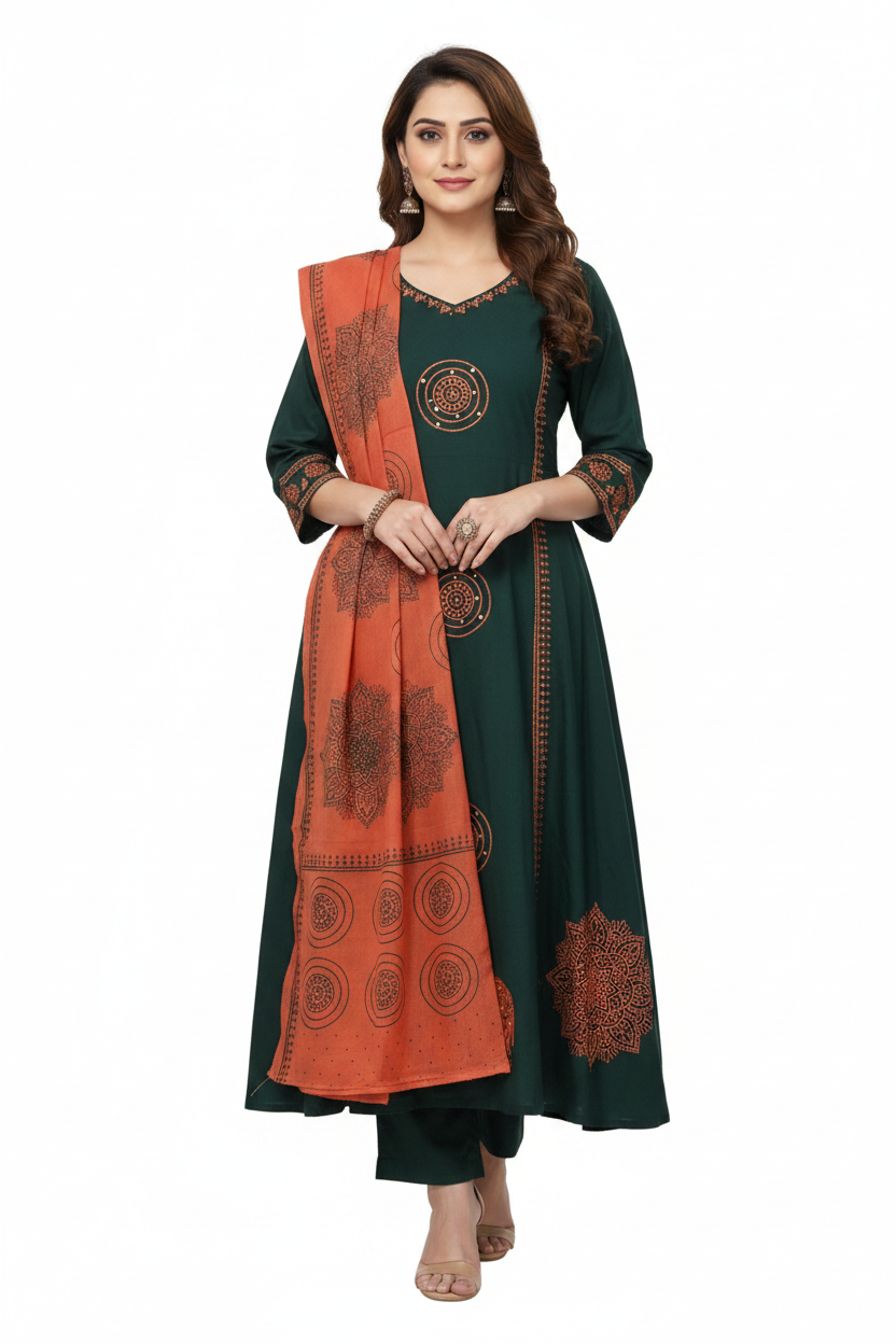 KSG79 - Cotton A-line 3 Piece Set