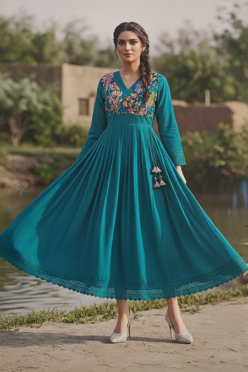 TSG74-Mul Chanderi Top